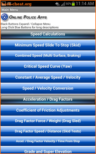 Accident Recon Calculator screenshot