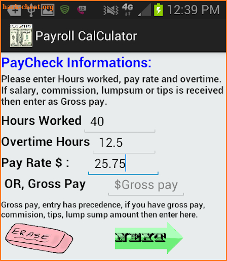 Accurate Pay Calculator - NoAd screenshot