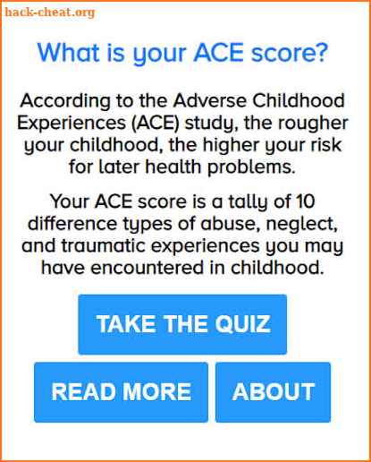 ACEs Quiz screenshot