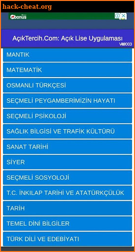 AçıkTercih.Com AÖL Test Çöz Uygulaması 2020 2021 screenshot