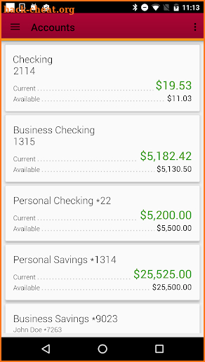 ACMG FCU Mobile Banking screenshot