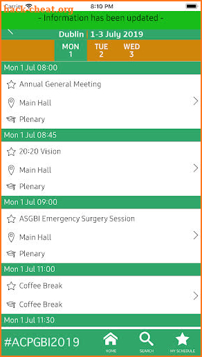 ACPGBI 2019 screenshot