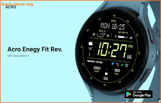 ACRO Enegy Fit Rev watchface screenshot