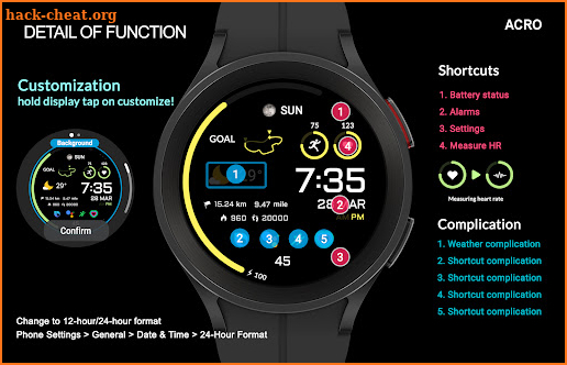 ACRO Hive one watchface screenshot