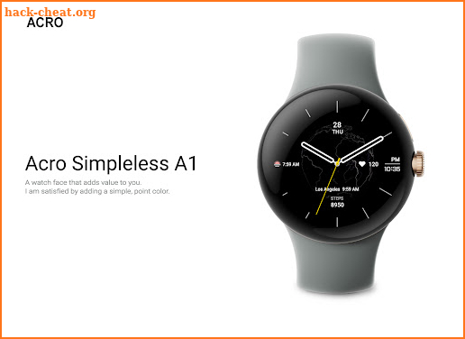 ACRO Simpleless A1 Watchface screenshot