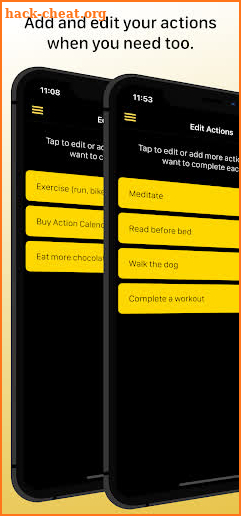 Action Calendar screenshot