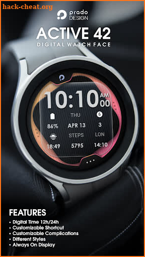 ACTIVE 42 Wear OS Watch Face screenshot