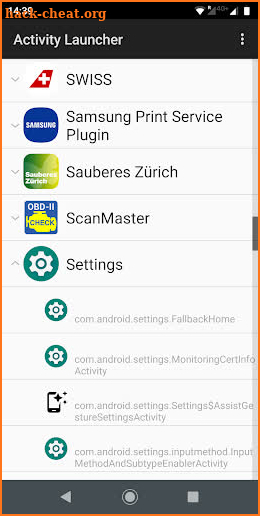 Activity Launcher screenshot