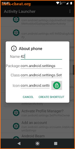 Activity Launcher screenshot