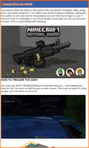 Actual Guns Mod for Minecraft PE screenshot