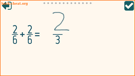 Add and subtract fractions - 5th grade math skills screenshot