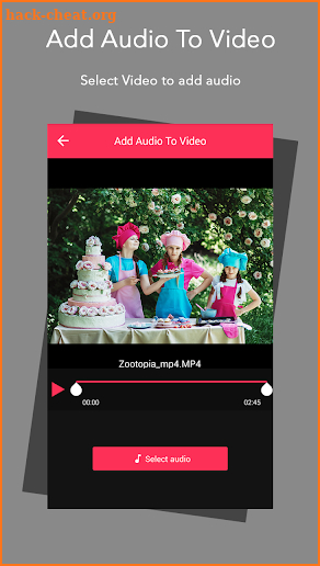 Add Audio To Video screenshot