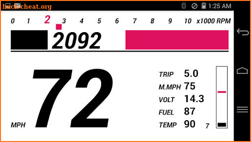 ADD-PRO (full-feature BT OBD2 digital dashboard) screenshot