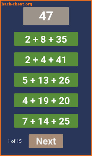 Adding numbers screenshot