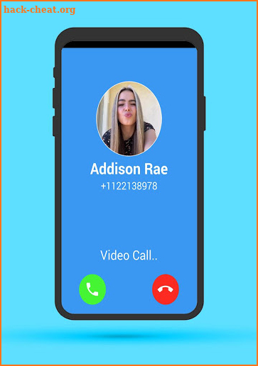 Addison Rae Fake call screenshot