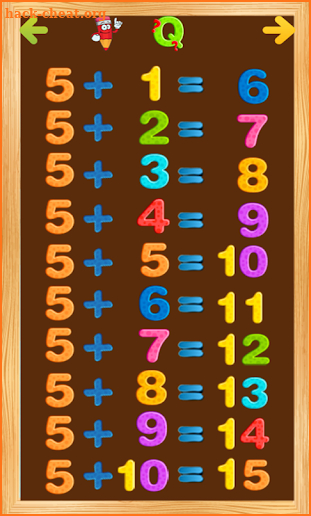 Addition Tables & Exercises screenshot