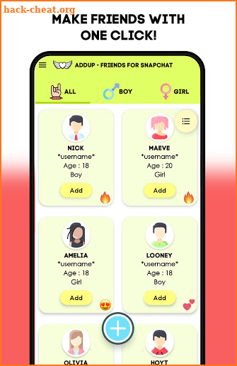 AddUp - Friends For Snapchat screenshot