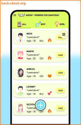 AddUp - Friends For Snapchat screenshot