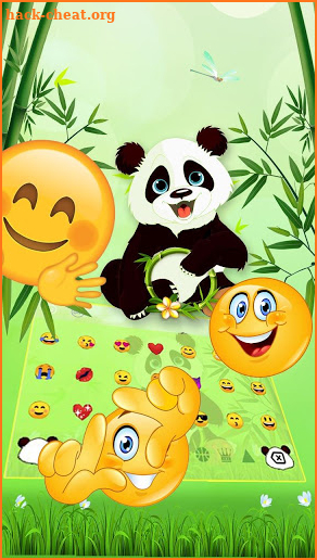 Adorable Cute Panda keyboard theme screenshot