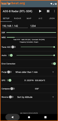 ADS-B Radar (RTL-SDR) screenshot