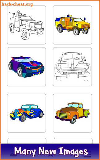 Adult Color by Number Book - Paint Cars by Numbers screenshot