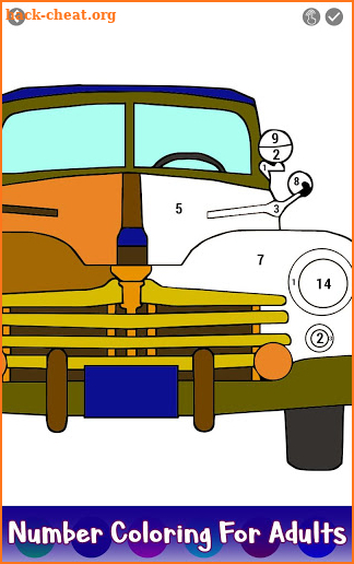 Adult Color by Number Book - Paint Cars by Numbers screenshot