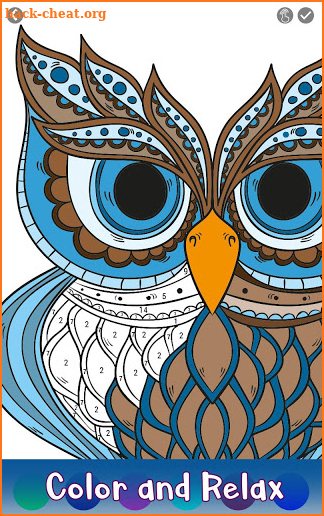 Adult Coloring by Number Book: Paint Animals Pages screenshot