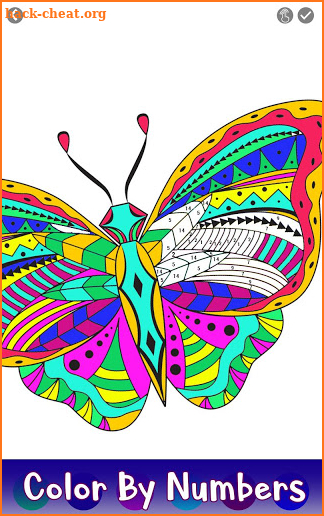 Adult Coloring by Number Book-Paint Butterfly 2018 screenshot