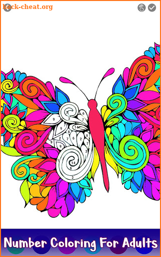 Adult Coloring by Number Book-Paint Butterfly 2018 screenshot