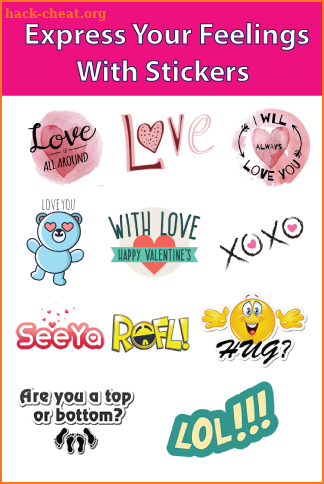 Adult Text Stickers HD screenshot