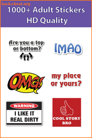 Adult Text Stickers HD screenshot