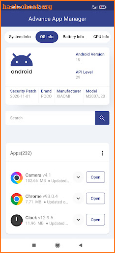 Advance App Manager screenshot