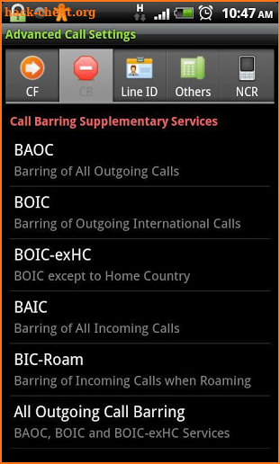 Advanced Call Settings+ screenshot