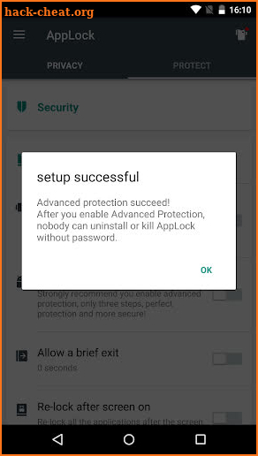 Advanced Protection ☞ AppLock screenshot