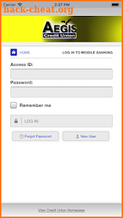 AEGIS Credit Union screenshot