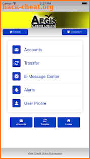 AEGIS Credit Union screenshot