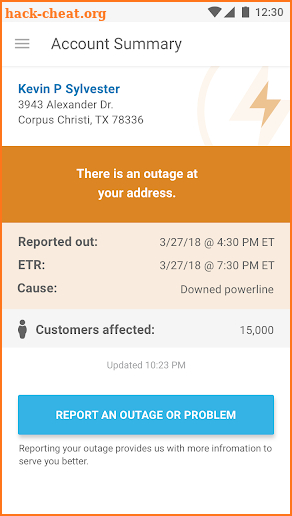 AEP Texas screenshot