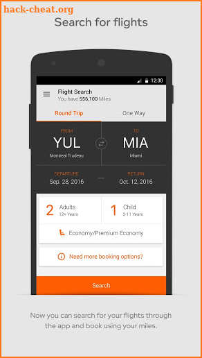 Aeroplan screenshot