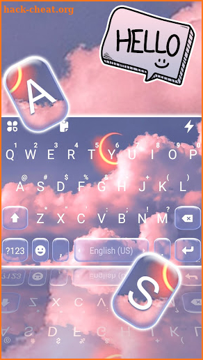 Aesthetic Clouds Keyboard Background screenshot