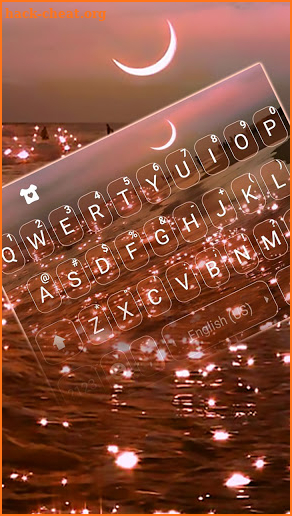 Aesthetic Glitter Sea Keyboard Background screenshot