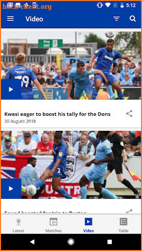 AFC Wimbledon Official App screenshot