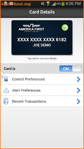 AFCU Card Guard™ screenshot