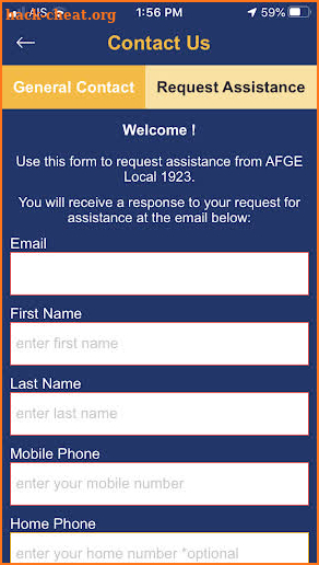 AFGE Local 1923 screenshot