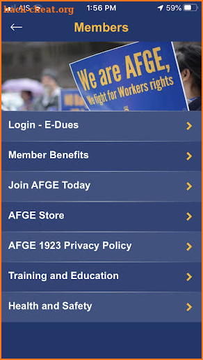 AFGE Local 1923 screenshot