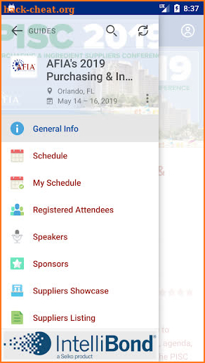 AFIA Events screenshot