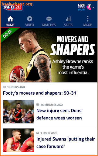 AFL Live Official App screenshot