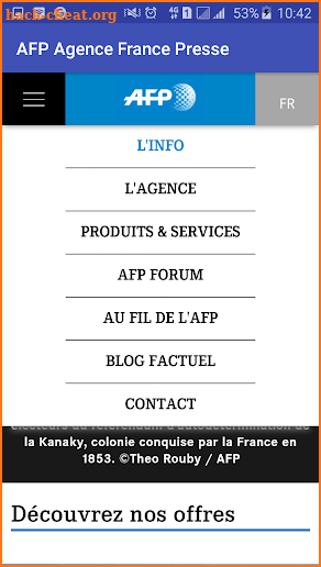 AFP : Agence France Presse screenshot