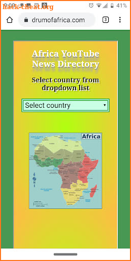 Africa YouTube News Directory screenshot