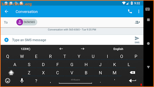 Afrikaans for AnySoftKeyboard screenshot