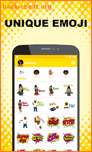 AfroMoji Pro - African Afro Emoticon Sticker Black screenshot